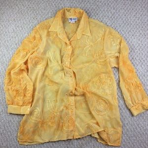 Maggie Sweet yellowish orange long sleeve shirt